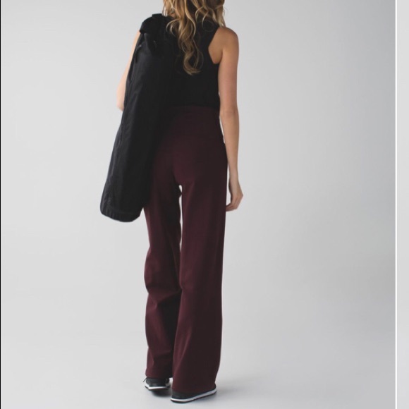 🍋lululemon Sit in Stillness Merlot pants❤️EUC - Picture 3 of 13